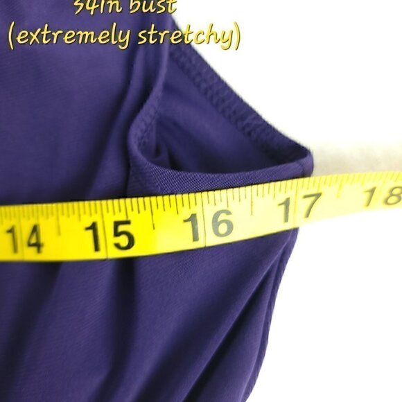 Tiana B Purple Floor Length Spandex Dress Size 6 - Picture 8 of 13